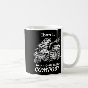 Taza De Café Eso va en la composta rana jardinería divertida