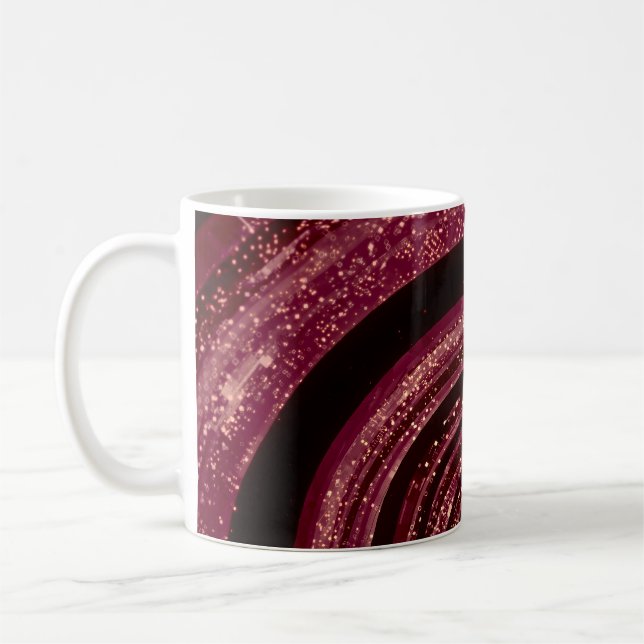 Taza De Café espacio 3D, fondo de ciencia ficción. (Izquierda)