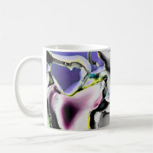 Taza De Café Espacio. Fondo Blanco Brillante. Imagen de la piza