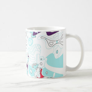 Taza De Café Espacio turquesa, colección de arte abstracto