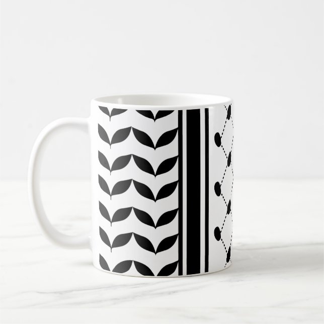 Taza De Café Espada del patrón de Keffiyeh en Palestina (Izquierda)