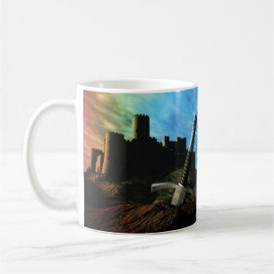 Taza De Café Espada y castillo con monograma
