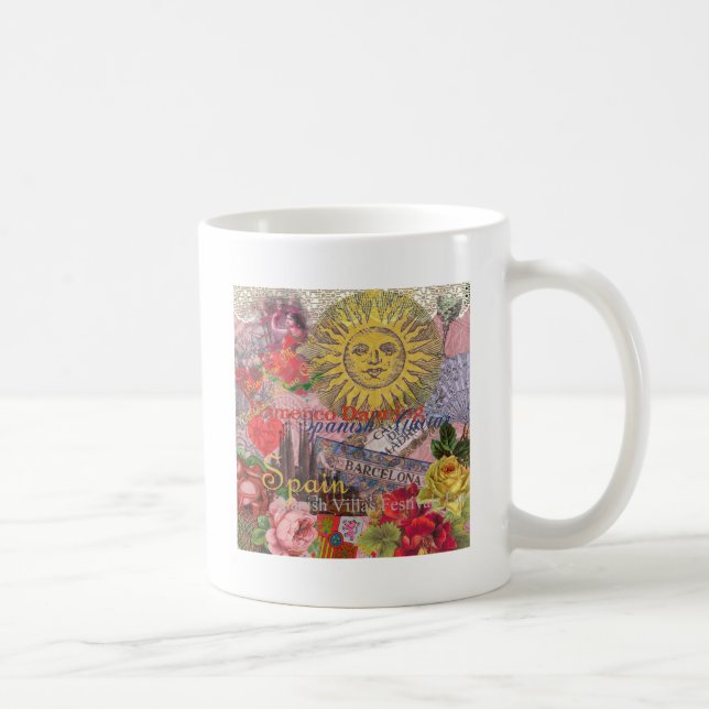 Taza De Café España Sunshine español Travel Art (Derecha)