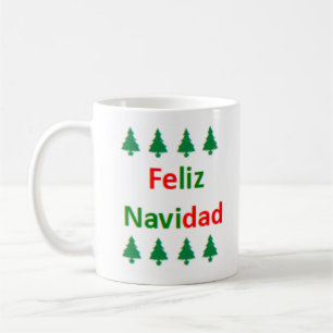 Taza De Café español feliz navidad