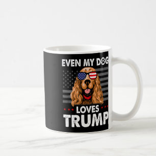 Taza De Café Español Hasta Mi Perro Ama A Trump Gracioso