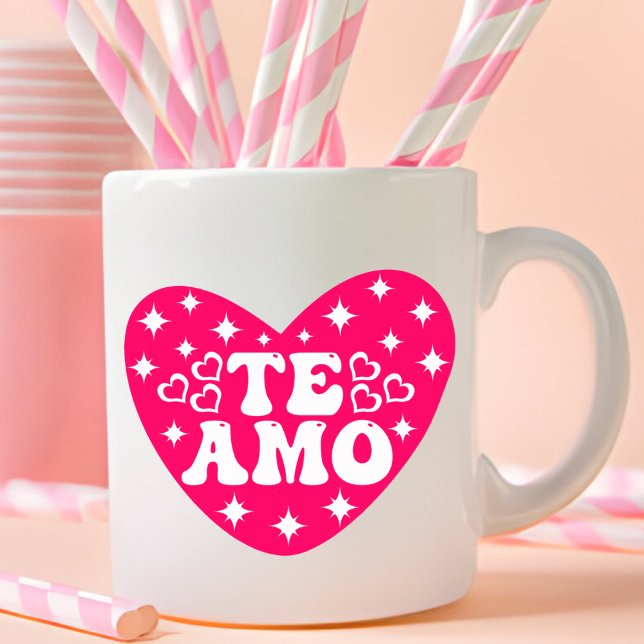 Taza De Café Español retro te amo te amo El día de San Valentín (Subido por el creador)