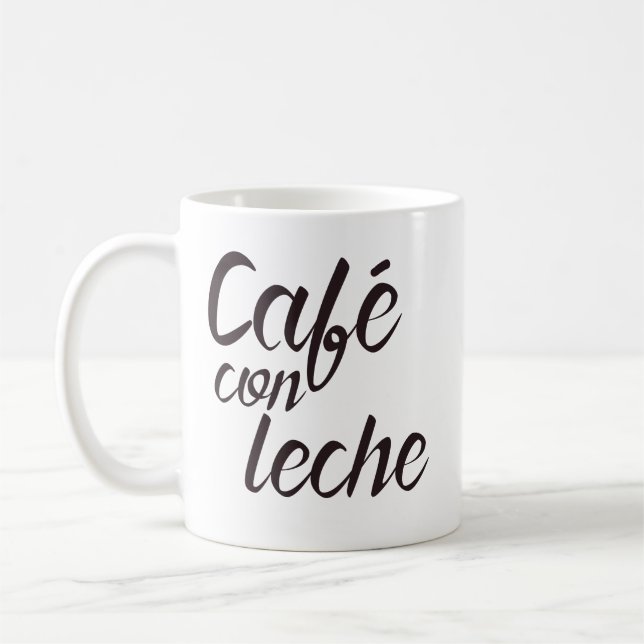 Taza de café española de Leche de la estafa de (Izquierda)