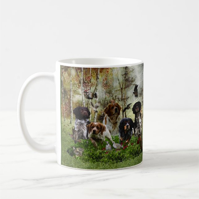 Taza De Café Españoles de Bretaña, caza de aves (Izquierda)