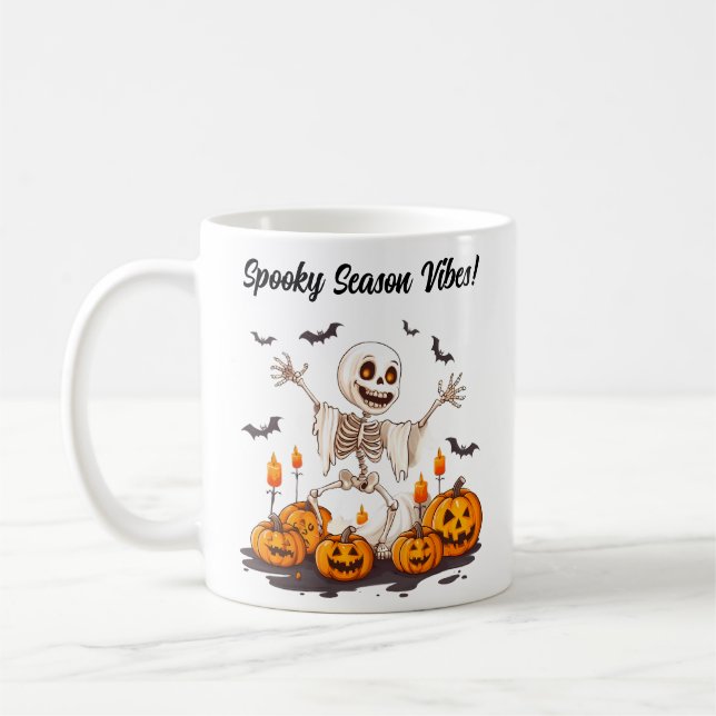 Taza De Café espantosa escena de Halloween (Izquierda)