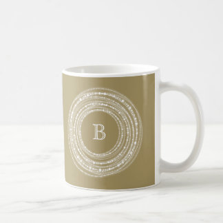 Taza De Café Espárkolas De Cerezo Y Brillantes Monograma Vacaci