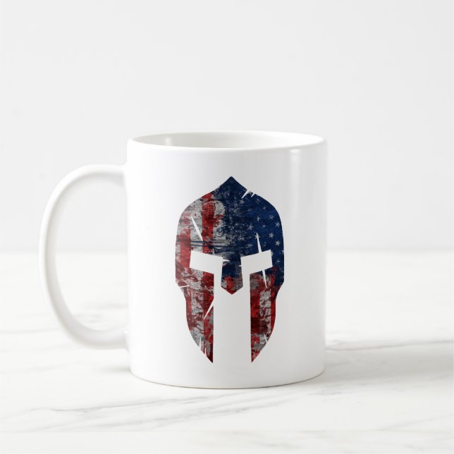 Taza De Café Espartano americano del estilo del ronco (Izquierda)