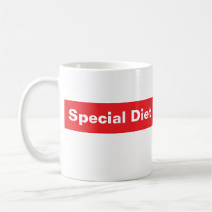 taza de café ESPECIAL DIET, humor de la policía