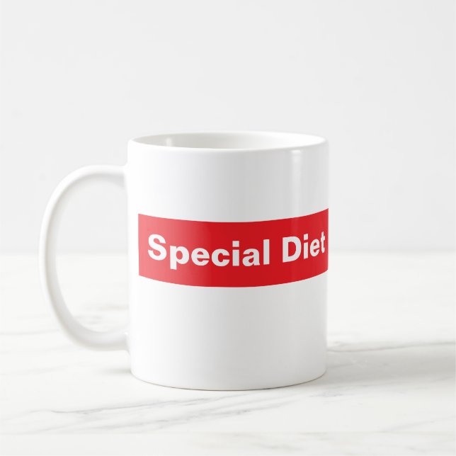 taza de café ESPECIAL DIET, humor de la policía (Izquierda)
