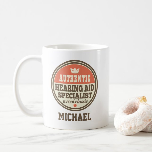 Taza De Café Especialista en Ayuda Auditiva (Con donut)