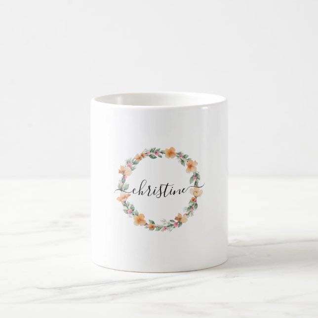 Taza De Café Específico del cliente, flor de flores (Centro)