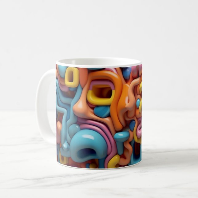 Taza De Café Espectacular diseño 3D, arte digital, regalo (Anverso izquierdo)