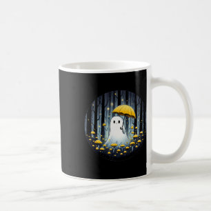 Taza De Café Espectacular fantasma Halloween paraguas amarillo