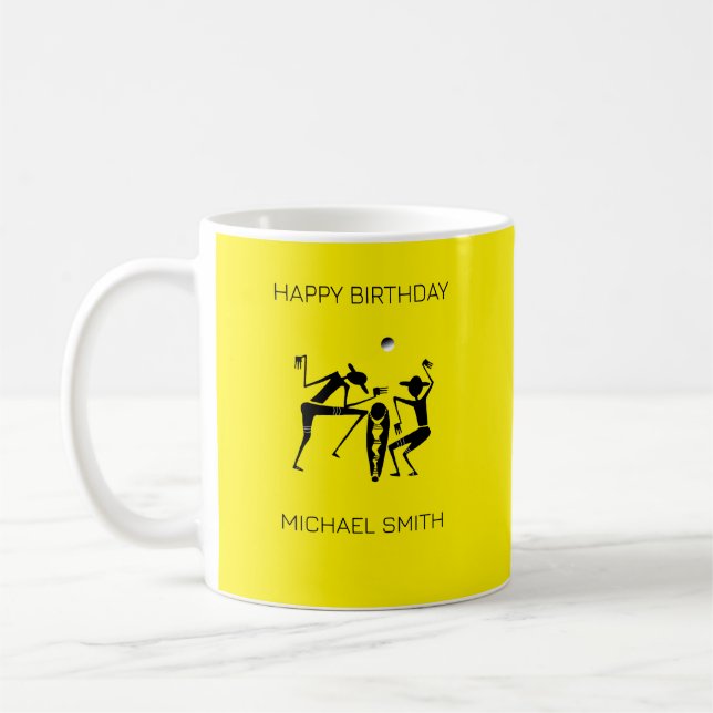 Taza De Café Espectaculares bailarinas de silueta de arte afric (Izquierda)