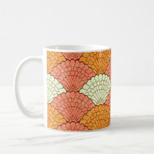 Taza De Café Espectáculo de la Shell: Patrones de mar abstracto