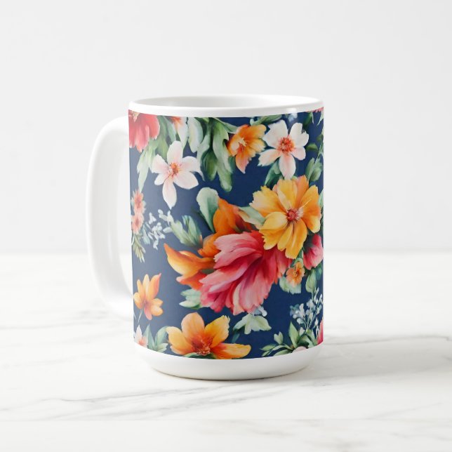 Taza De Café Espectáculo floral brillante de verano en Italia (Anverso izquierdo)