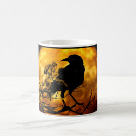 Taza De Café Espectador de Halloween de Black Raven en Luna Lle