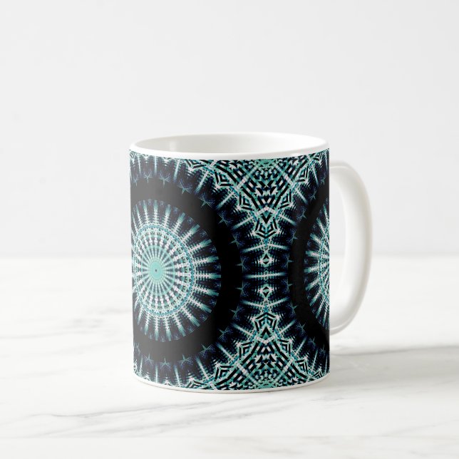 Taza De Café Espectro Soundwave Mandala (Anverso derecho)