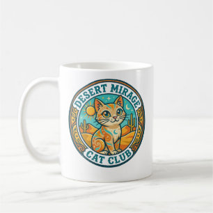 Taza De Café Espejismo del desierto Gato Idea de regalo para ma
