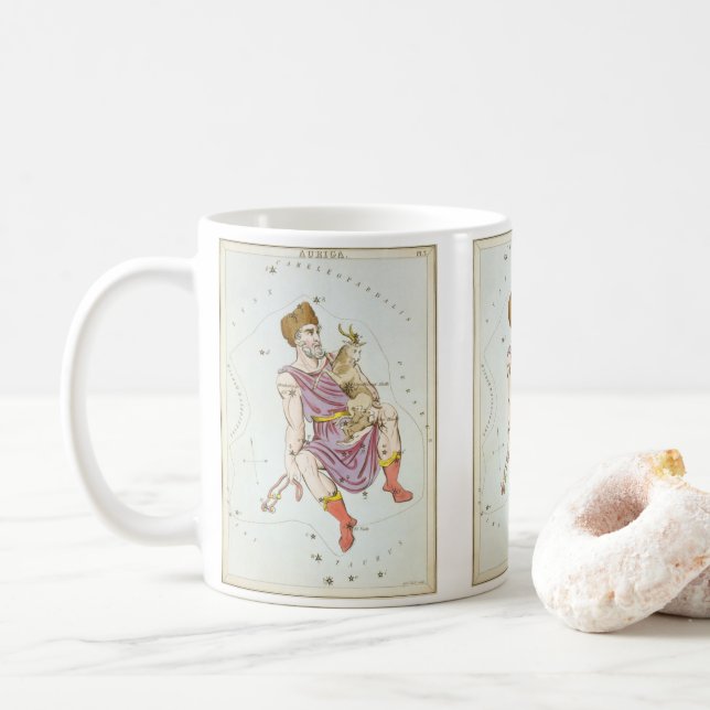 Taza De Café Espejo de Urania, Mapa Celeste Antiguo de Astronom (Con donut)