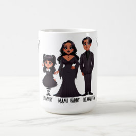 Taza De Café Espeluznante Halloween de la familia étnica