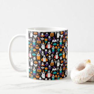 Taza De Café Espeluznante patrón de Halloween