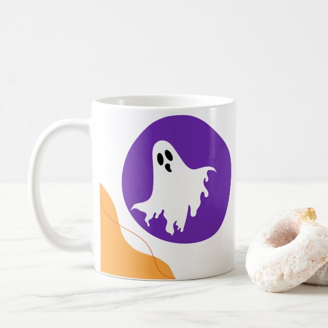 Taza De Café Espeluznante y abstrante forma de blobs regalo de  (Con donut)