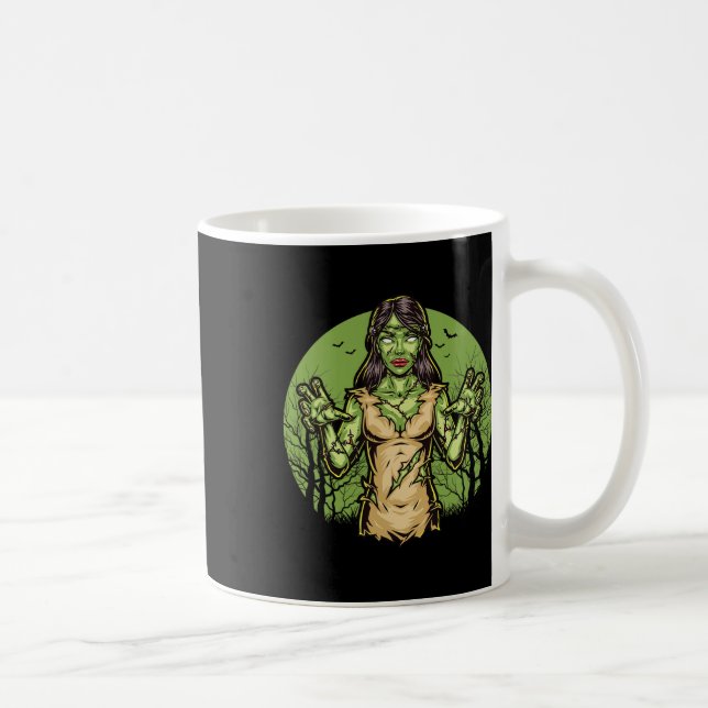 Taza De Café Espeluznante Zombie Fun Halloween Scary Zombie Hal (Derecha)