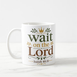Taza De Café Espera en el Señor Devocional Matutino Cristiano