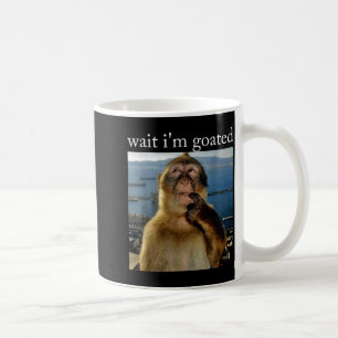 Taza De Café Espera, estoy consagrado, divertido mono pensativo