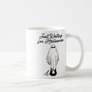 Taza De Café Esperando Halloween Fantasma Fantasma Hal Summer H