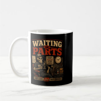 Taza De Café Esperando piezas para mecánico de automóviles homb