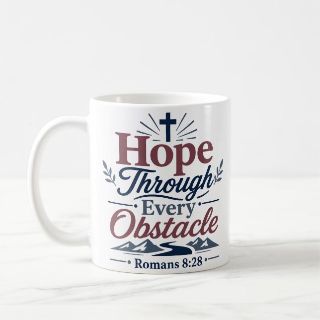 Taza De Café Esperanza a través de cada obstáculo Cita de esper (Izquierda)