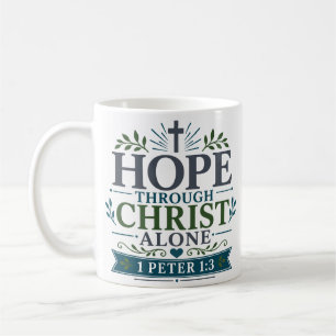 Taza De Café Esperanza a través de Cristo solo Devocional Escri