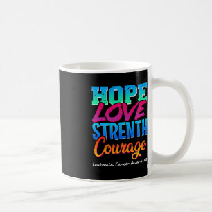 Taza De Café Esperanza Amor Fuerza Valor - Consciente del Cánce
