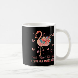 Taza De Café Esperanza Amor Pink Flamingo Leucemia materna Conc