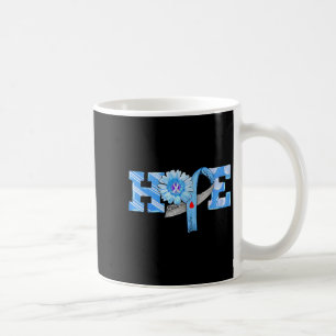 Taza De Café Esperanza Cinta Azul Girasol T1d Sensibilización s