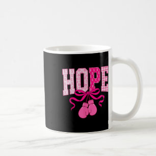 Taza De Café Esperanza Cinta rosa Guantes de Boxeo Cáncer de Ma