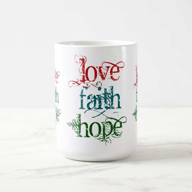 TAZA DE CAFÉ ESPERANZA DE AMOR A LA FE (Centro)