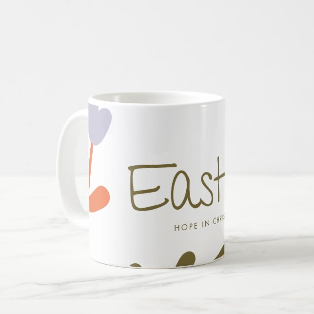 Taza De Café Esperanza de Pascua en Cristo | cristiano (Anverso izquierdo)