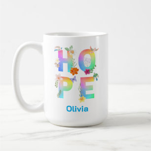 Taza De Café Esperanza Inspiradora artística positiva motivacio
