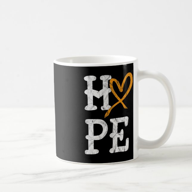 Taza De Café Esperanza Mes de Conciencia sobre Leucemia Cáncer  (Derecha)