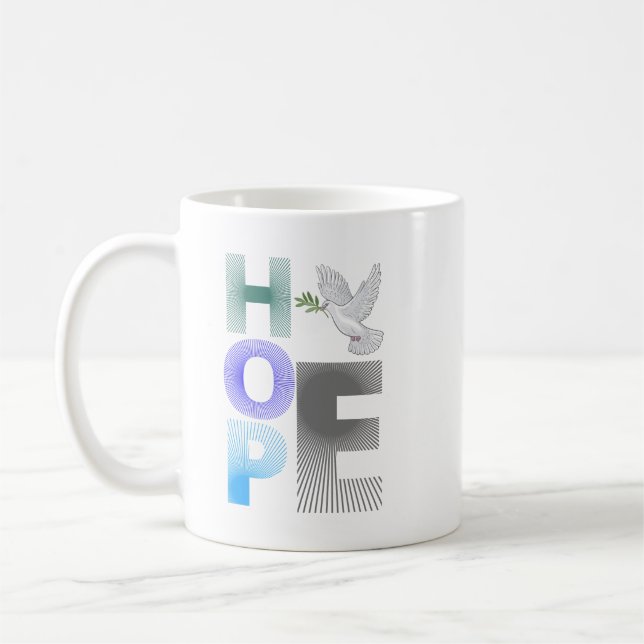 Taza De Café Esperanza- Mug Inspirador de fe cristiana (Izquierda)