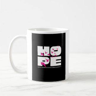 Taza De Café Esperanza & pájaros – tipografía en negrita