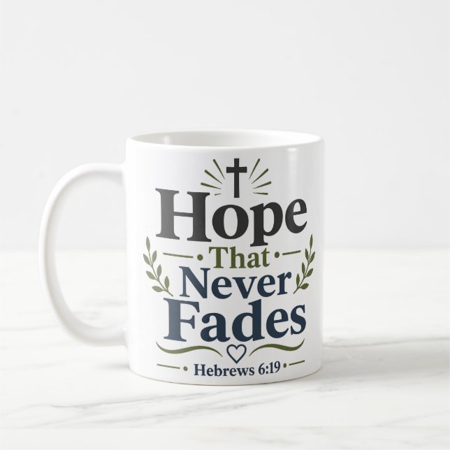 Taza De Café Esperanza que nunca se desvanece Devocional diario (Izquierda)