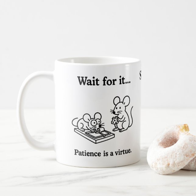 Taza De Café Esperen ratones (Con donut)